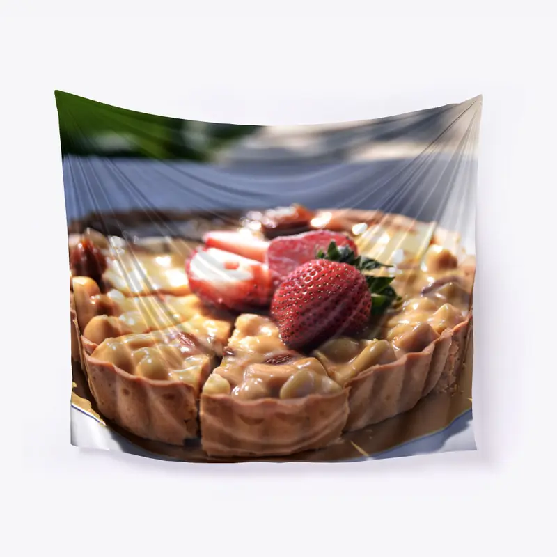 Cake pie strawberry tapestry