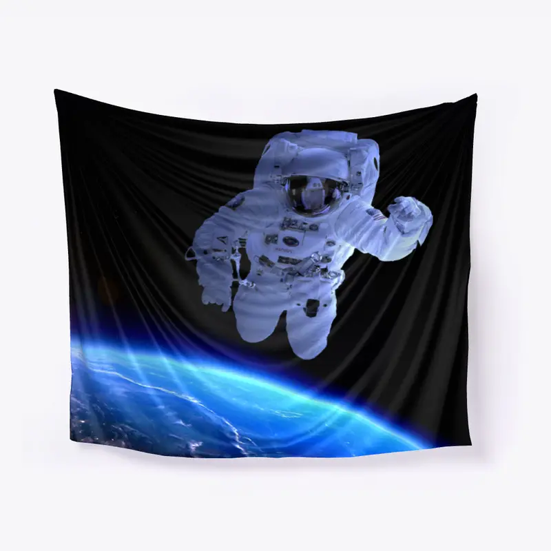 Astronaut astronomy tapestry