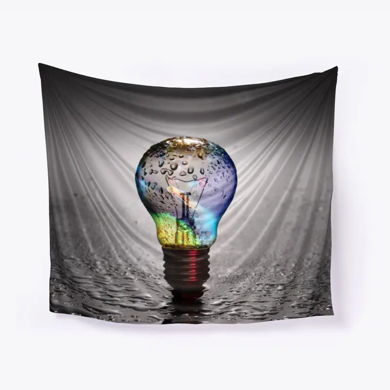 Energy bulb inspiration tapestry